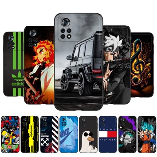Estojo Para Xiaomi POCO X4 Pro 5G Telefone De silicone Macio Capa Traseira Em Preto De Moda anime Desenho Animado Padrão Bonito