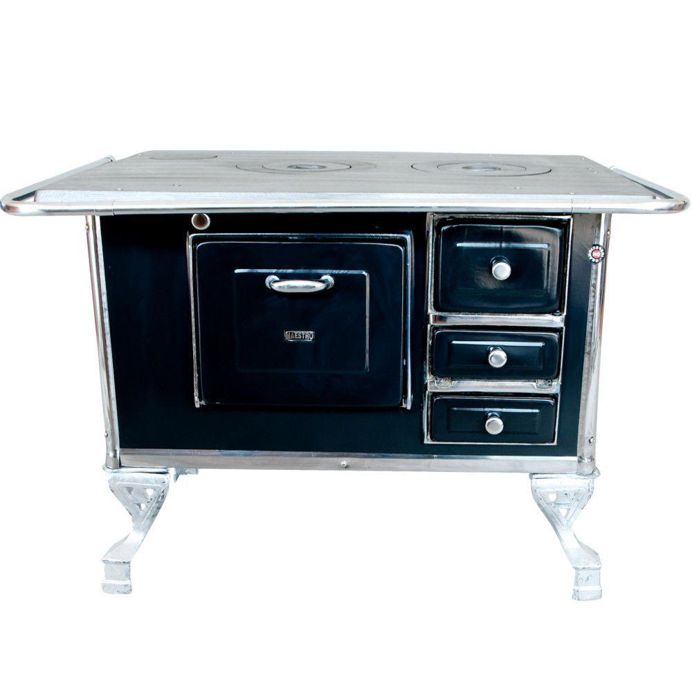 Fogão a Lenha Maestro Número 2 Saída Esquerda Chapa Ferro Fundido em Oferta na Shopee