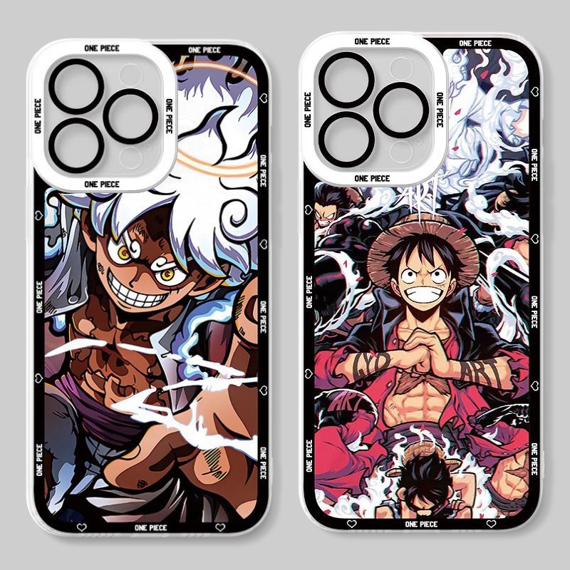 Estojo Para iPhone 15 14 13 11 12 Pro Max Mini X XR XS 7 8 Plus SE 2020 Proteção Total Popular Luffy One Piece Clear TPU Tampa Do Telefone