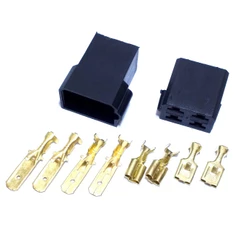 Kit 10 Conjunto Conector 4 Vias Com Terminais Macho e Fêmea Em Latão Alta Qualidade Para Fios
