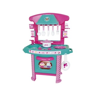 Brinquedo Cozinha da Barbie Chef Rosa Infantil Completa + Acessórios + Fogão + Torneira 61cm em Plástico Cotiplas - 2228 em Oferta na Shopee