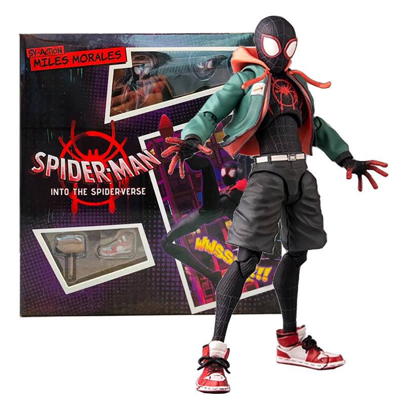 Sentinel Marvel Sv Ação Miles Morales Figura Homem-Aranha Modelo No Versículo Peter Figuri...
