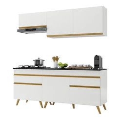 Armário de Cozinha Compacta 190cm Veneza Multimóveis V3705