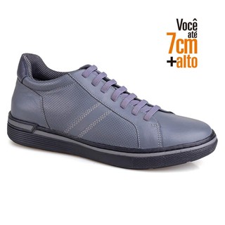Sapatênis Rafarillo Nivus Alth 91051 Tênis casual aumenta altura +7cm couro legitimo