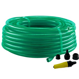 Mangueira 10m De Jardim Com Engate + Esguicho Force Line