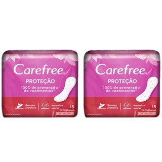 Kit 2 Protetor Diário Carefree Proteção com Perfume c/ 15 unidades