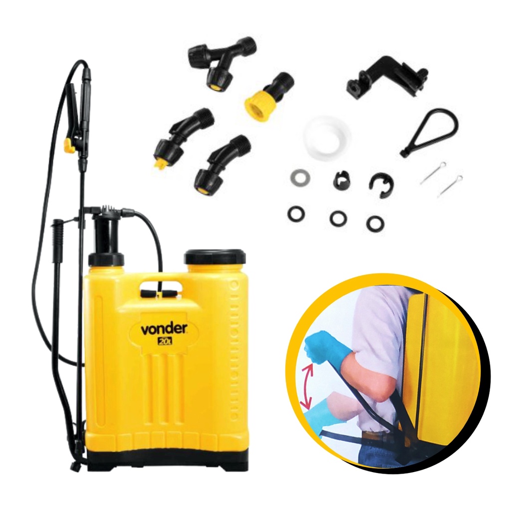 Pulverizador Costal Manual 20 Litros Bomba Pulverização Veneno Agricola