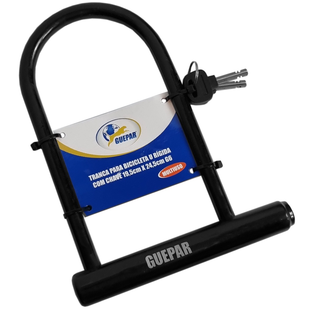 Cadeado Tranca Trava U Lock Reforçada Bicicleta Bike Moto em Oferta na Shopee