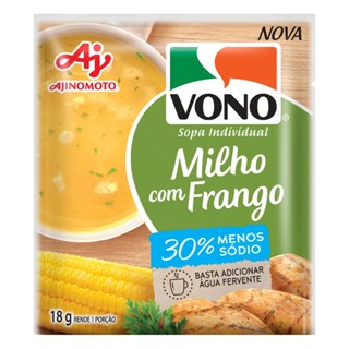 Sopa Cremosa Vono Sabor Milho Com Frango Menos Sódio 18G