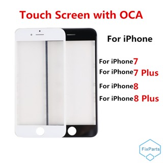 Tela Externa Para iPhone 8 Plus/iPhone8/7/7Plus Painel Frontal De Toque LCD Out Glass Cover Peças De Reparo Da Lente + OCA