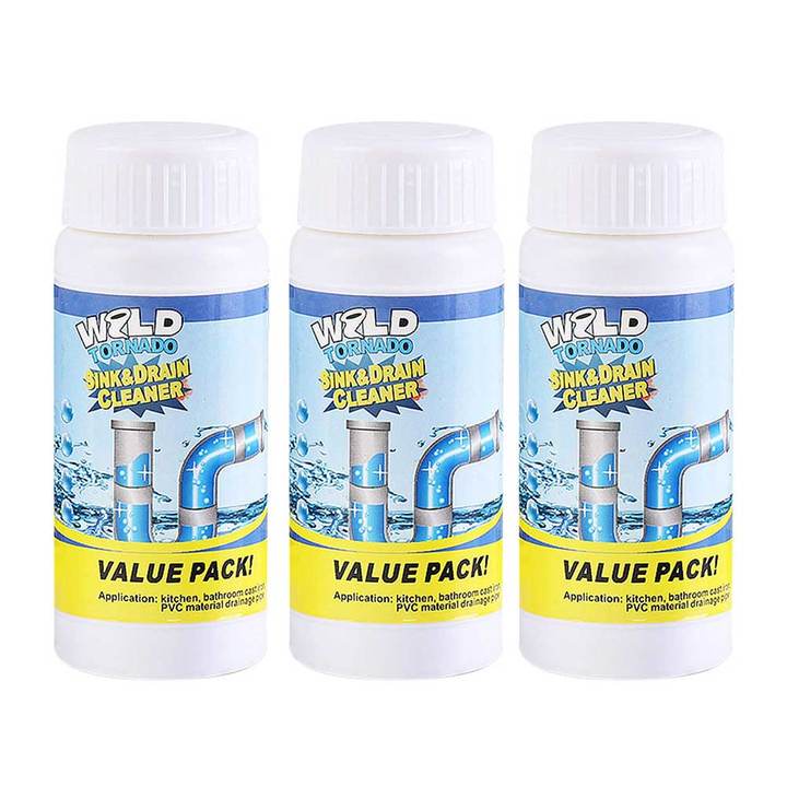 Wild Tornado Powerful Sink&Drain Cleaner Quick FoamingHigh EfficiencyClog Remover 1/3PCS em Oferta na Shopee