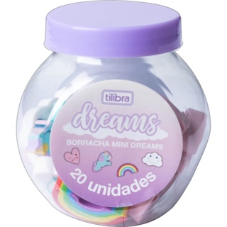 Borracha Mini Dreams TILIBRA Pote Com 20 Unidades em Oferta na Shopee