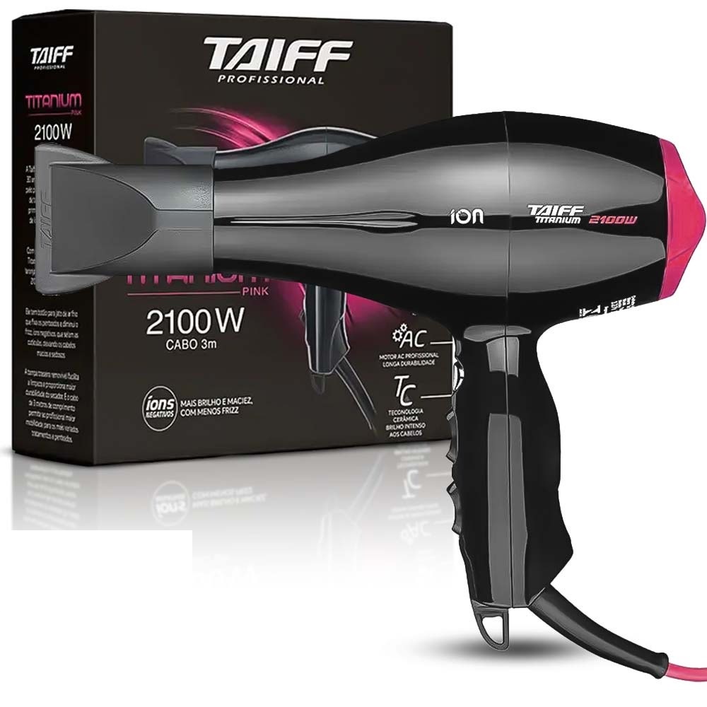 SECADOR DE CABELO TITANIUM 2100W PINK 193 110V