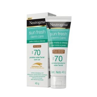 Protetor Solar Facial Para Pele Oleosa Neutrogena Sun Fresh Derm Care Pele Negra Fps 70, 40G