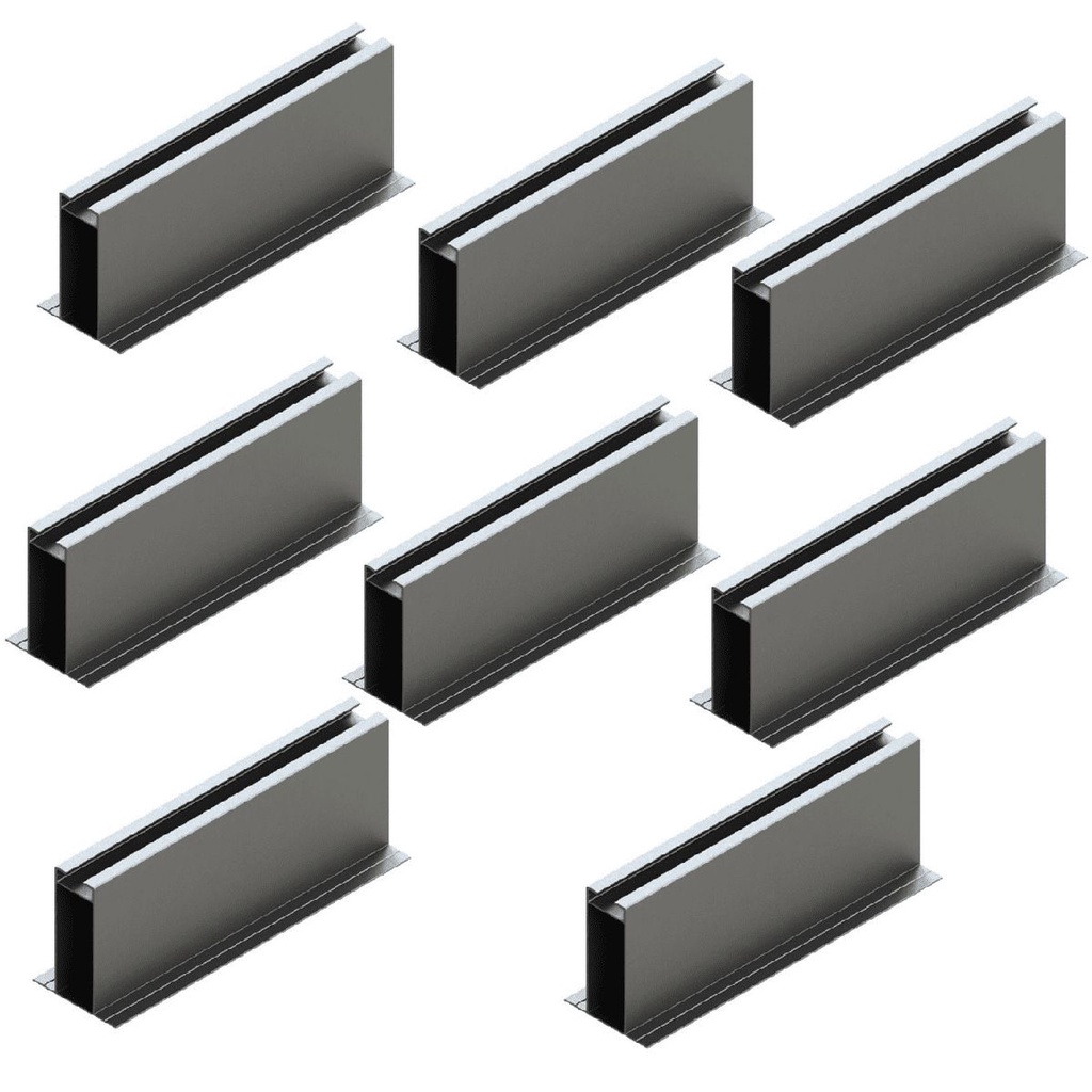 Estrutura Suporte Mini Trilho Fixador Placa Painel Solar Telha Metálica | Perfil Master | Kit 08 Un