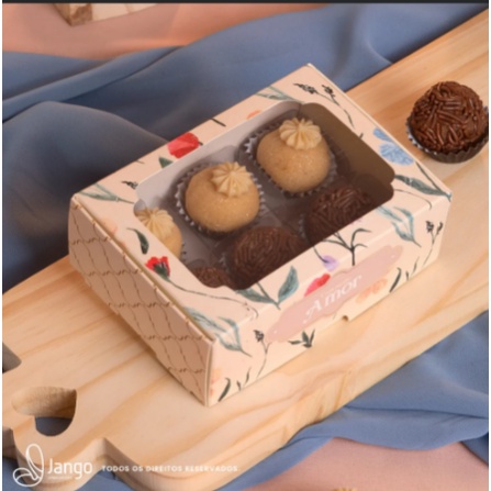 10 CAIXAS PARA 6 DOCES COM VISOR – CARINHO DIA DAS MÃES (CÓD. 3183 - JANGO MÃES 2023) em Oferta na Shopee