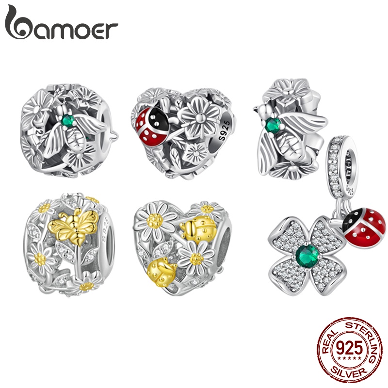 Bamoer 925 Sterling Silver Lucky Clover Quatro Folhas Pingente De Moda Para Mulheres em Oferta na Shopee