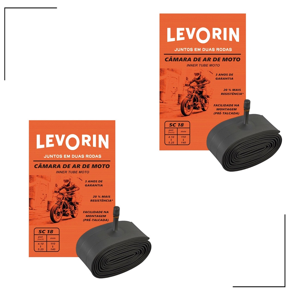 Par Câmaras de Ar Lander 250 / Teneré 250 / Xre 300 / Xr 250 Tornado Antifuro Levorin