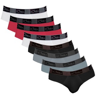Kit 8 Cuecas Slip Algodão Elastano Zorba