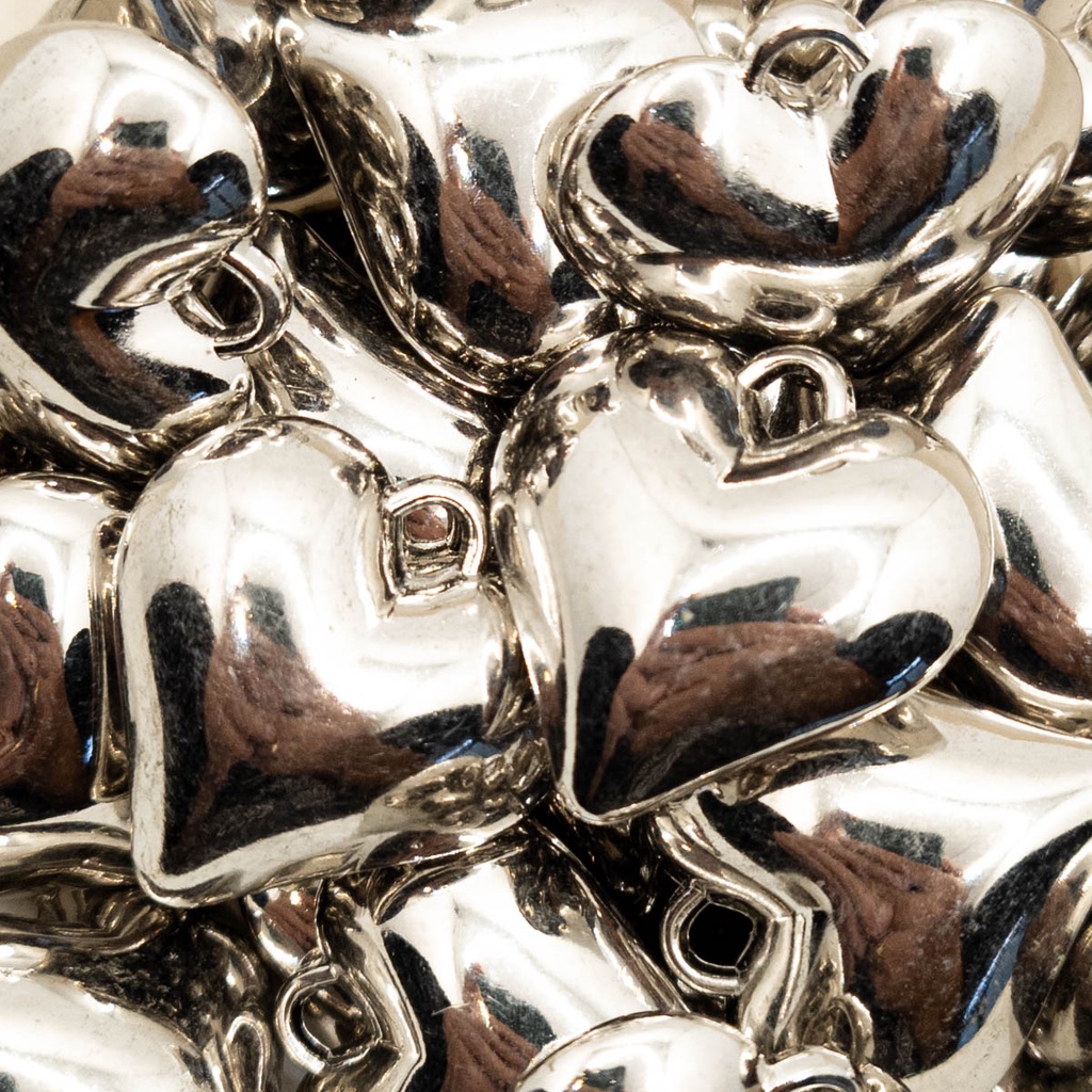 Pingente Coração Abs Níquel 31x32mm 10pçs 60g Colar em Oferta na Shopee