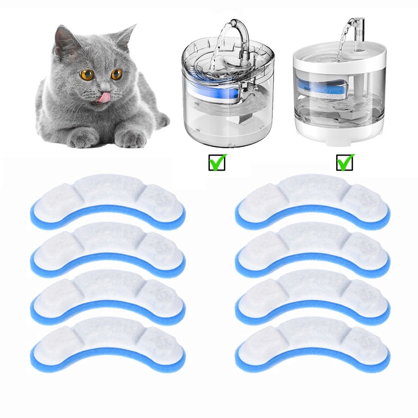 4/8/12/16/20PCS Fonte De Água Do Gato Filtros De Reposição Para WF050/WF060 Semicircle Filtro De Carbono Ativado Pet Auto Beber Alimentador em Oferta na Shopee
