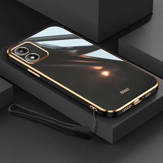 Estilo Luxo De Borda Reta Lanyard Livre Para Motorola Moto E13 G73 G53 G23 G13 Nova Capa De Telefone Quadrada Com Revestimento Macio