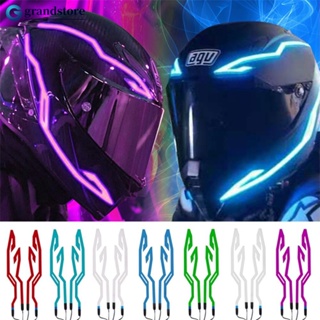 GRANDSTORE 4 Luzes De Advertência Intermitentes À Prova D'água Fita Adesiva De Luz Fria LED Kit De Passeio Noturno Para Capacete De Motocicleta I5J2 em Oferta na Shopee