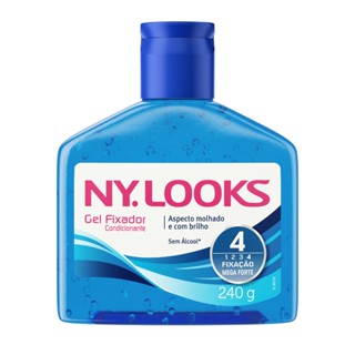 Kit 3 Gel Fixador Capilar Mega Forte Efeito Molhado Ny Looks 240g