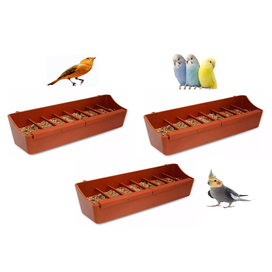 COMEDOURO ITALIANO GRADE  400 GR KIT C/3 UN AVES E PASSAROS em Oferta na Shopee