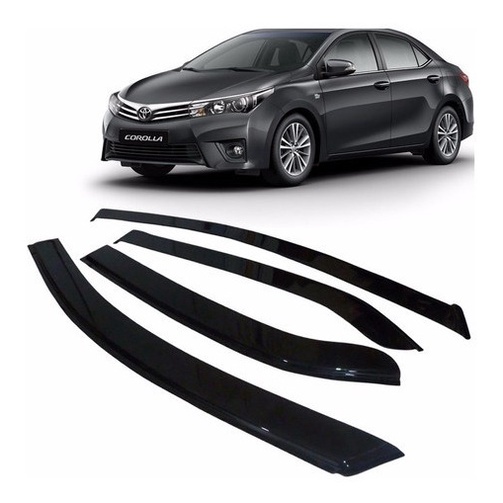 Calha De Chuva Defletor Toyota Corolla 2015 A 2018 4 Portas Fume Tiger TY7878
