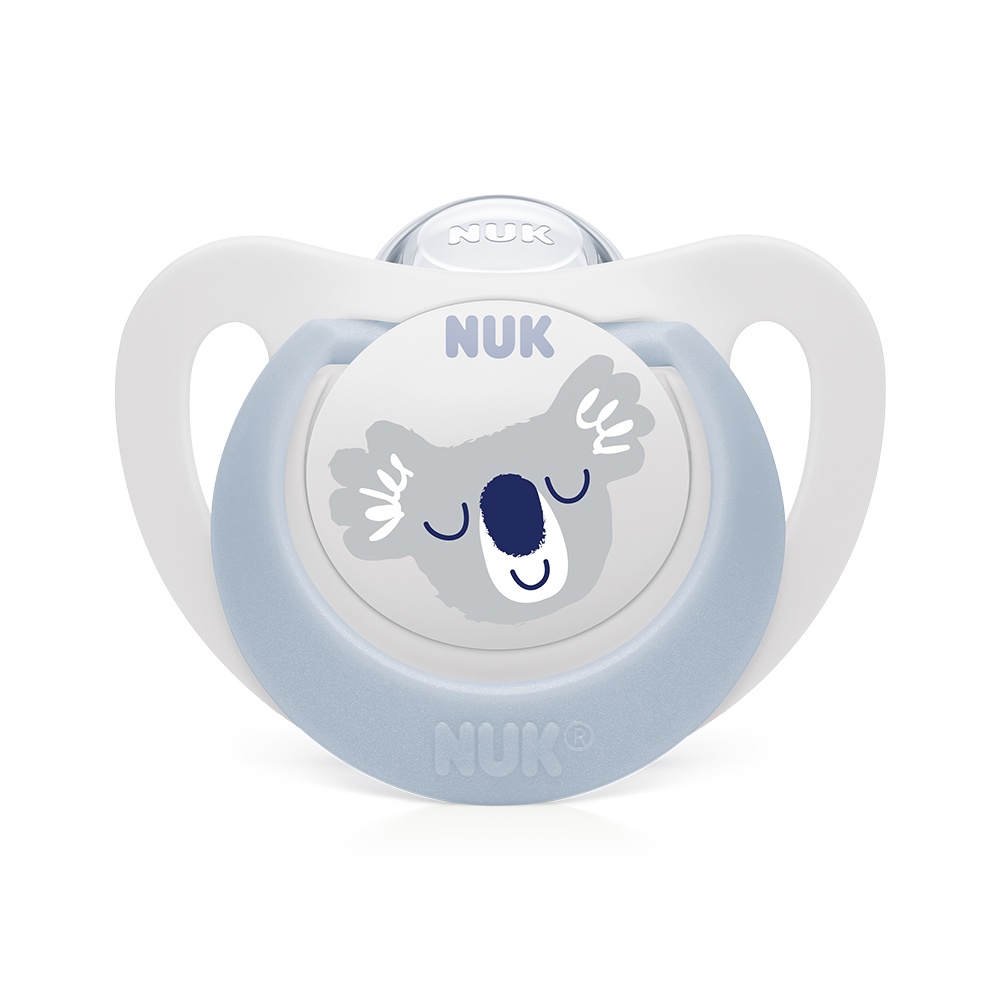 Chupeta Com Bico de Silicone Star Silicone 0-6 Meses NUK em Oferta na Shopee