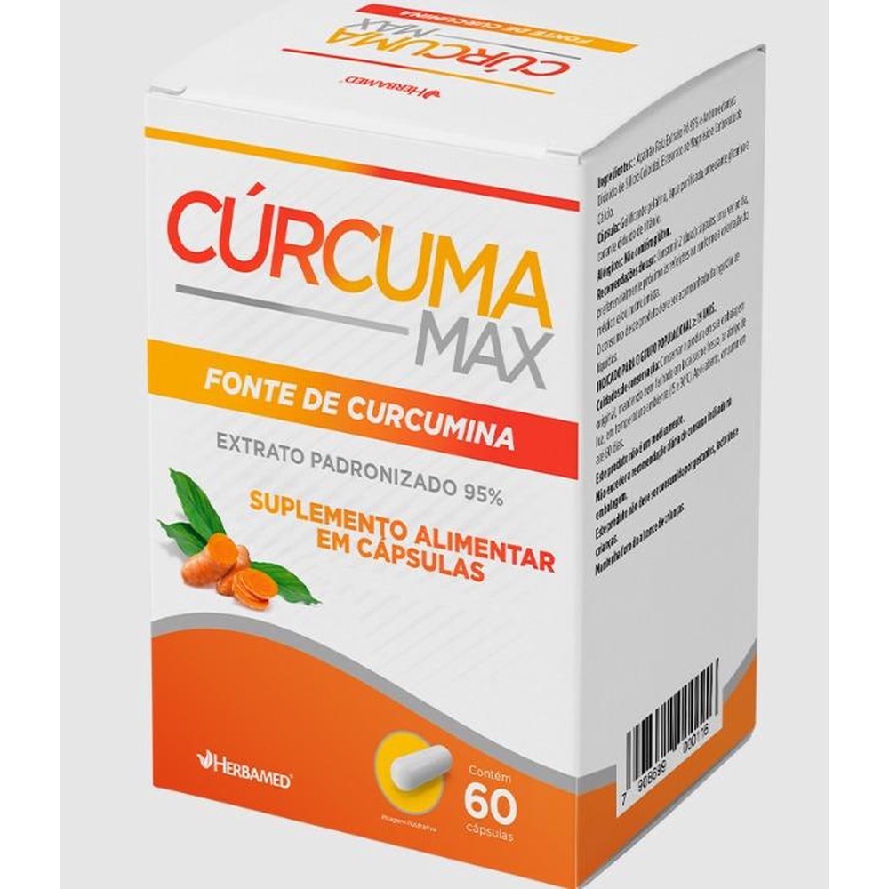 Cúrcuma Max Herbamed 60 Caps 400mg 95% Pureza