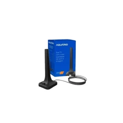 ANTENA DIGITAL AQUARIO DTV-200 INTERNA COM CABO 2.5M HDTV 4K