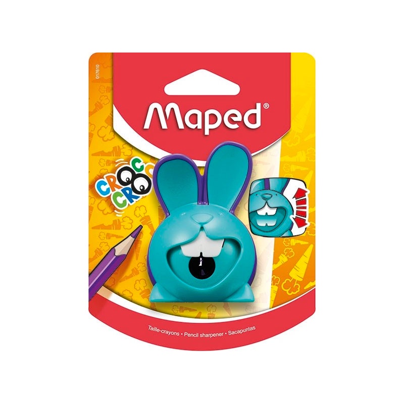 Apontador com coletor Croc Croc Coelho 1 furo 017610 Maped em Oferta na Shopee