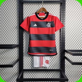 Novo 23/24 Infantil Conjunto Camisa de Time FLMG Camiseta de Futebol Criança Uniforme Calções Moletom kit