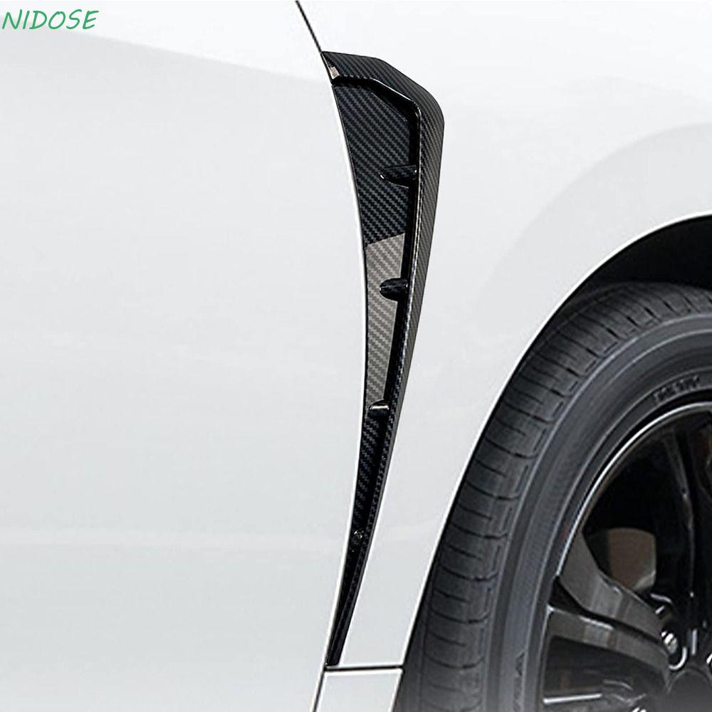 Fender NIDOSE 2 PCS Pára-Lamas Laterais Do Carro Ventilador De Fluxo De Ar Universal Decorativo Spoiler Preto