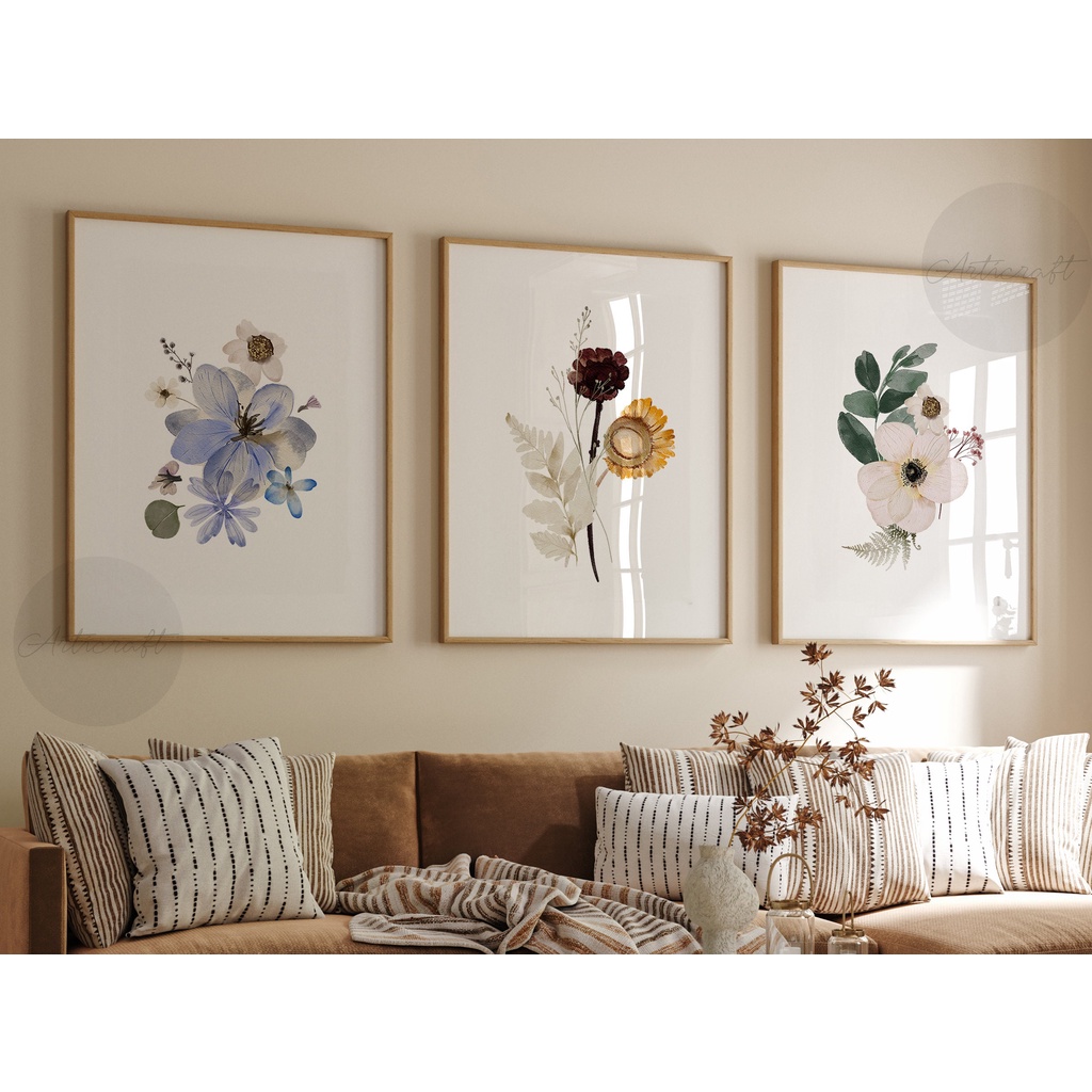 Quadro Decorativo Flores Botânico minimalista , decoração casa Quadro Decorativo Decoração Flores Retro arte #51