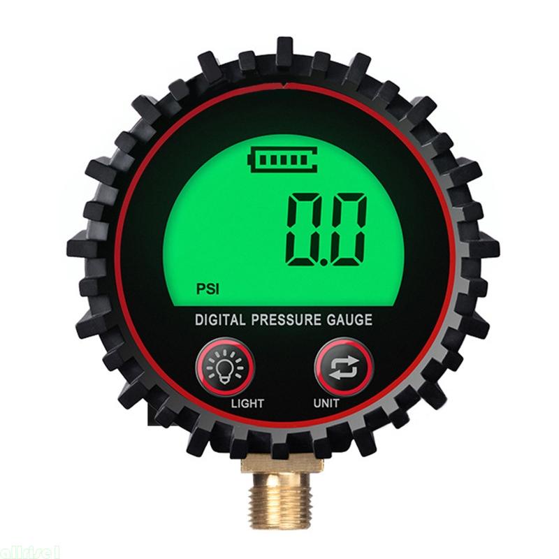 Todos Os Acessórios Do Manômetro Digital Pressão Pneus Mandril Ar Compressor Display LCD LED Para Serviço Pesado 255PSI