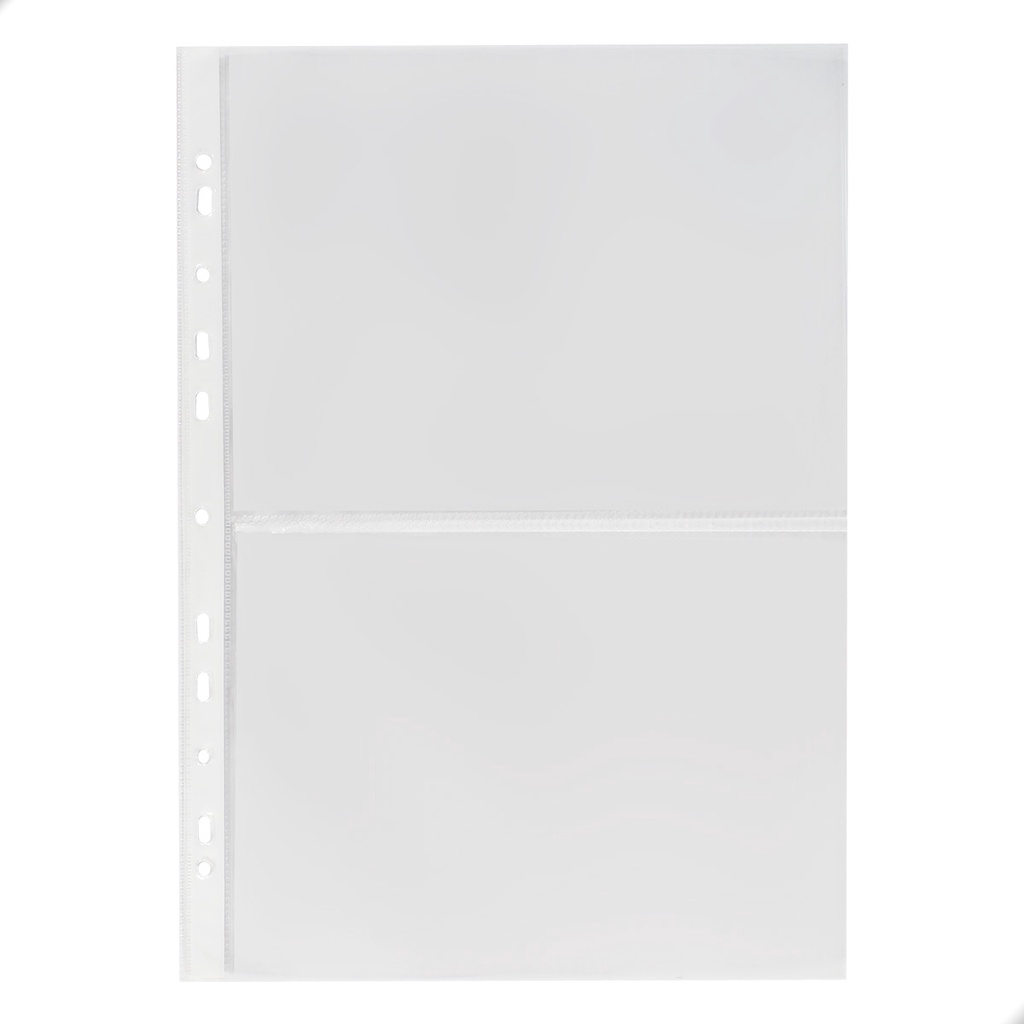 Kit 10 Folhas para Cédulas 32x24 Polipropileno 2 Espaços