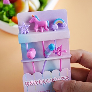 6 Pcs Mini Conjunto De Garfos De Frutas Para Decoração De Festas Infantis De Sobremesa em Oferta na Shopee