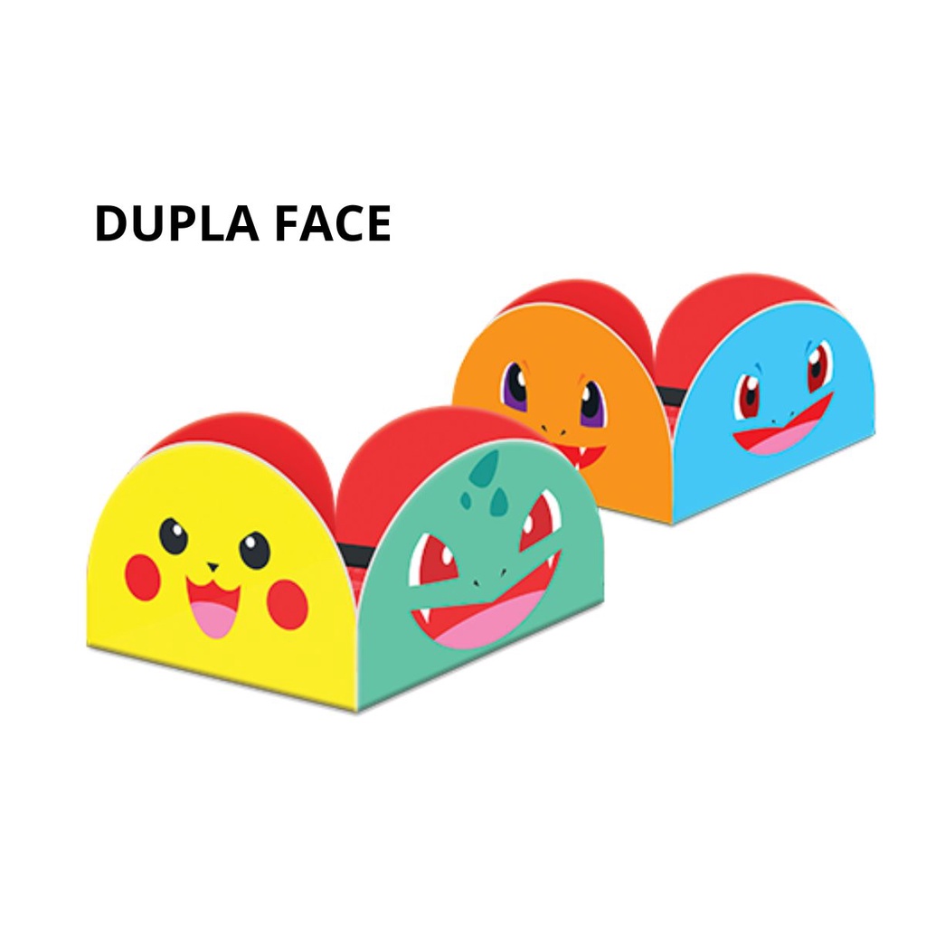Forminha Dupla Face Docinho Pokemon Decoração Aniversário Festa Infantil