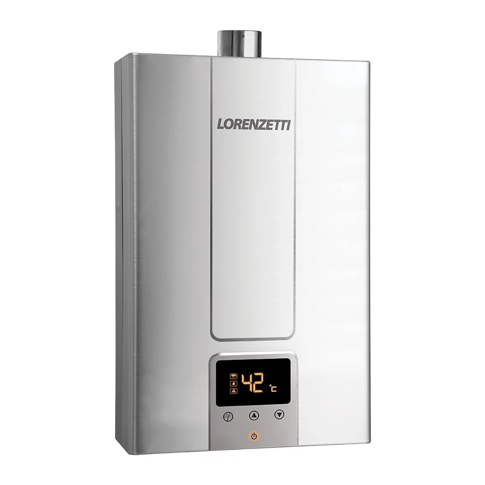 Aquecedor a Gás LZ 2000 Digital Eletrônico GN Inox Lorenzetti
