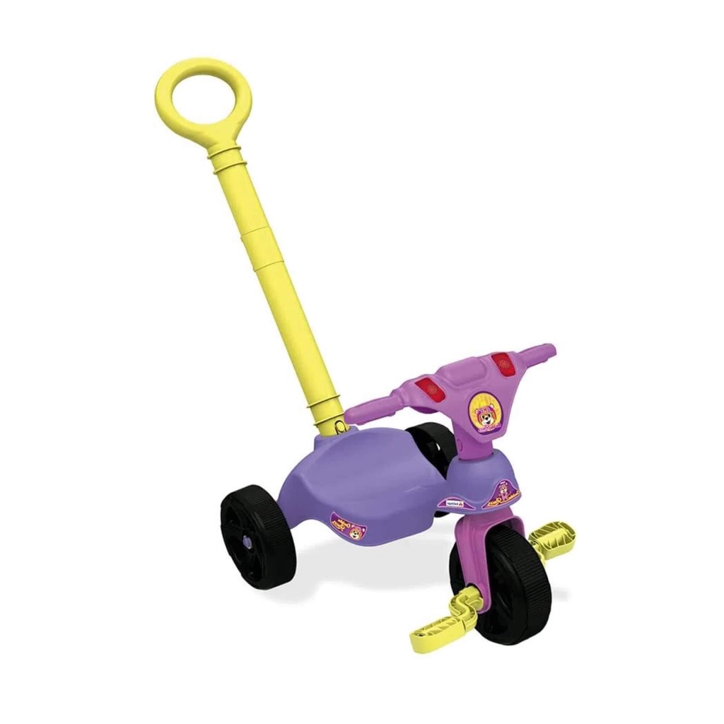Triciclo Infantil Com empurrador a partir dos 24 meses até 23kg Oncinha Racer Xalingo - 07733 em Oferta na Shopee