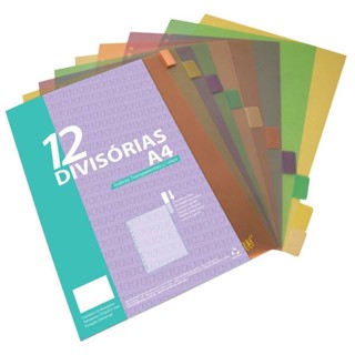 Divisória colorida A4 12 projeções com visor 12INTBA-SOR Yes