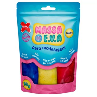 Massa de EVA Foamy p/artesanato 50g 5 cores 13016 Make +