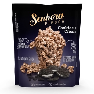Pipoca Gourmet Doce Pronta Cookies and Cream 100g Sra Pipoca em Oferta na Shopee