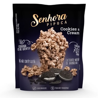 Pipoca Gourmet Doce Pronta Cookies and Cream 100g Sra Pipoca