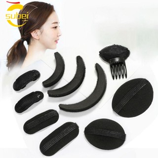 SUBEI 8pcs Almofada De Aumento Do Volume Cabelo Alta Qualidade Para Garotas De Esponja Fofa Puff Sponge Clipes