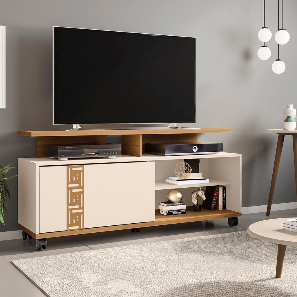Rack Bancada Para TV 52 Pol Sala Topazio CIN/OFF - RIPA em Oferta na Shopee