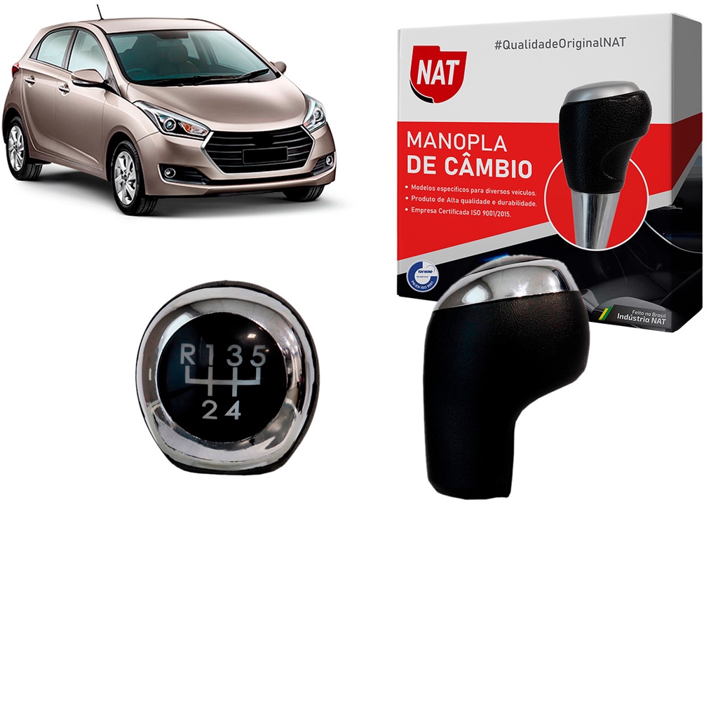 Manopla de Câmbio HB20 1.6 Ano 2012 Até 2019 em Oferta na Shopee